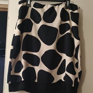 Studio Black and White Abstract Mini Skirt